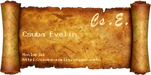 Csuba Evelin névjegykártya